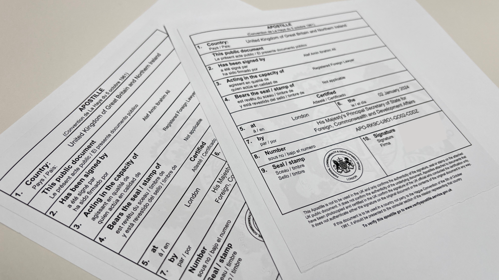 Apostille UK